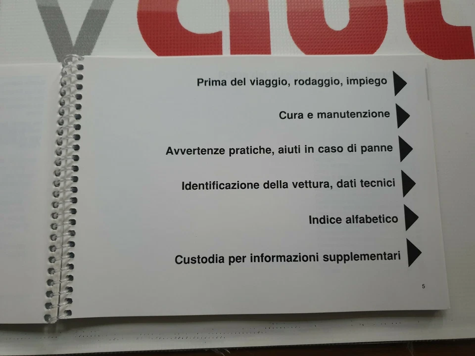 OEM Betriebsanleitung Handbuch Porsche 911 964 Carrera 2/4 1989/1990 italienisch - Bild 4 von 4