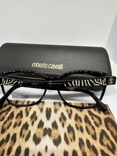 Roberto Cavalli Sirrah 970 A52 55-15-140 Brown Tortoise Women’s Eyeglasses NEW - Picture 2 of 5
