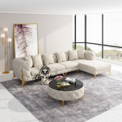 Designer Luxus Wohnlandschaft Clouds High Leg L Form