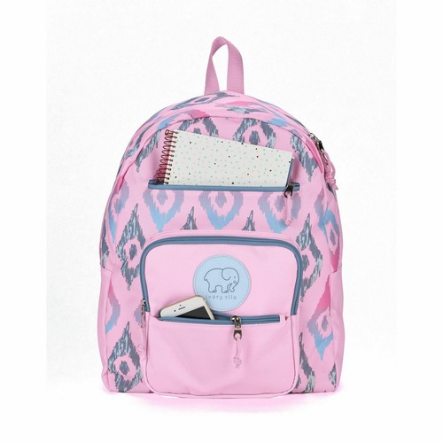 Ivory Ella 16.5" Tribal Ikat Backpack Book/Laptop Bag - Magenta - New With Tags - Picture 4 of 6