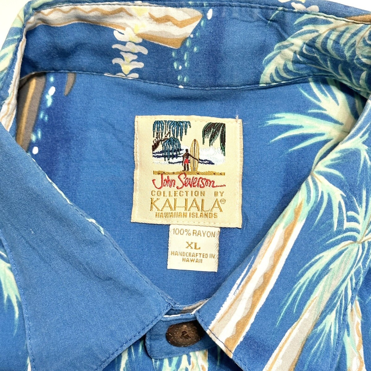 Kahala Hawaiian Shirt John Severson Mens Size XL Button Shirt