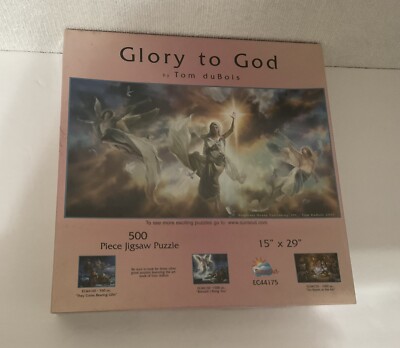 Glory to God PUZZLE by Tom duBois 500 pcs Angels 15  x 29  Sealed with Plastic 