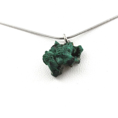 Collier En Malachite Brute - Pierre 25.48 Carats - Mine De Kipushi, Congo - Neuf Avec Étiquette