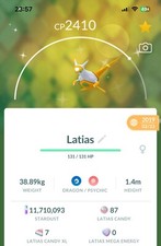Shiny Latias Legendary - TRADE 1 Mil stardust - Read Description