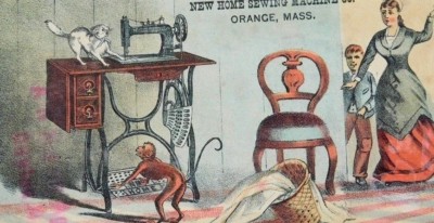 New Home Sewing Machine The Monkey & Cat's Paw, Lady Boy Cat Monkey A1