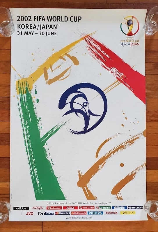 Japan Korea 2002 Official FIFA World Cup Soccer Poster Large 25x40