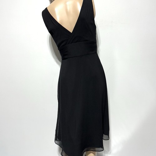 J. Crew Sophia Dress Silk Chiffon Size 6 Black Crinkle LBD Sleeveless Formal NWT - Picture 5 of 8