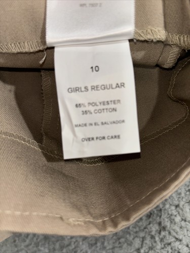 Girls K-12 GEAR Khaki Flat Front Uniform Casual Shorts Size 10 Tan Brown 2450GR - Picture 5 of 9