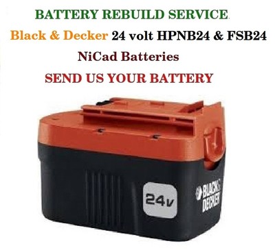 BATTERY REBUILD SERVICE BLACK \u0026 DECKER 