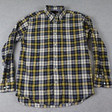 Tommy Hilfiger Shirt Mens Medium Casual Pocket Button Down Plaid Long Sleeve