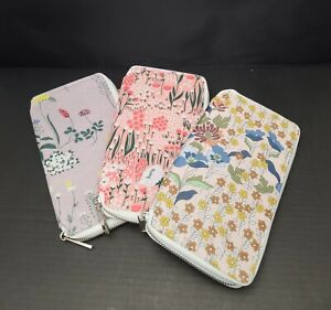Faux Leather Floral Hobonichi WeeksMega Cover Zippered Wallet Style Cloth