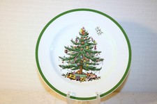 SPODE CHRISTMAS TREE S3324 A6 England 10 5/8" Dinner Plates Set of 2 