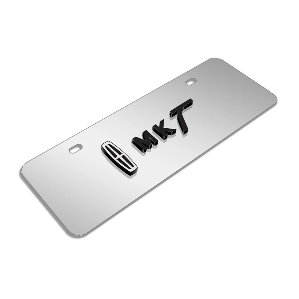 Lincoln MKT 3D Logo en Cromo 12"x4" Medio Tamaño Acero Inoxidable Placa Foto 2 de 4