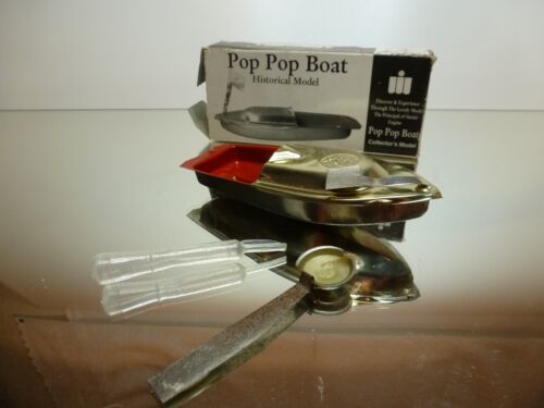 WELBY INDIA TIN TOY - POP POP BOAT STEAM POWERED - L14.0cm - UNUSED IN BOX - Afbeelding 1 van 5