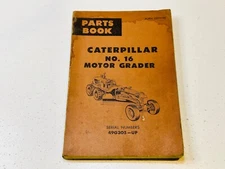 OEM Factory Caterpillar Cat Parts Book Manual Catalog Motor Grader No. 16 49G