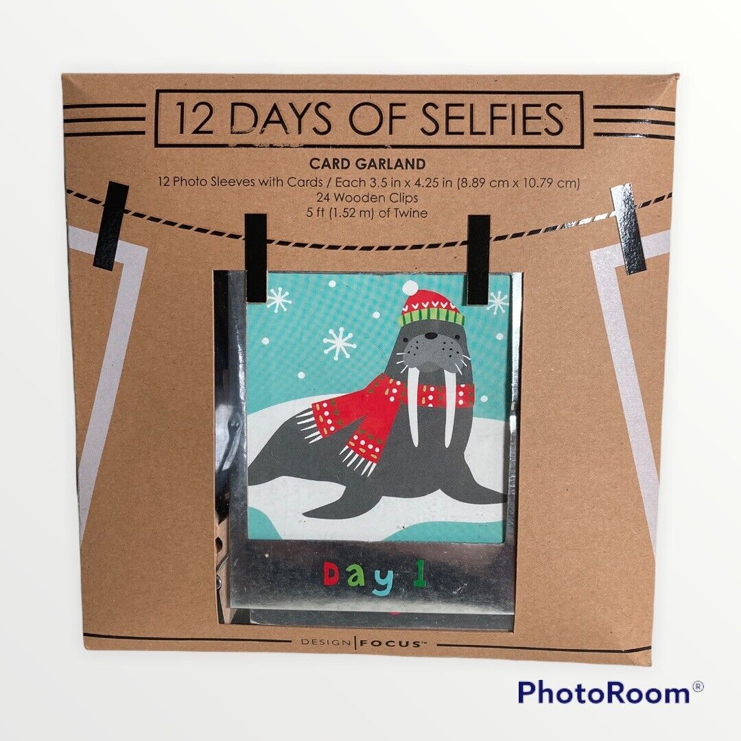 Christmas Countdown Calendar Selfie Picture Garland - Holiday De