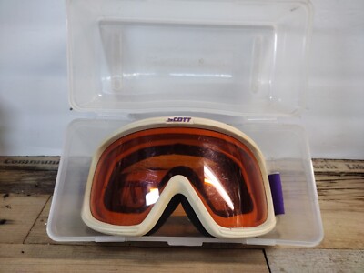 Scott Ski-Snowboard-riding Goggles Cream Frame Turbo Flow Amber lens W-Case