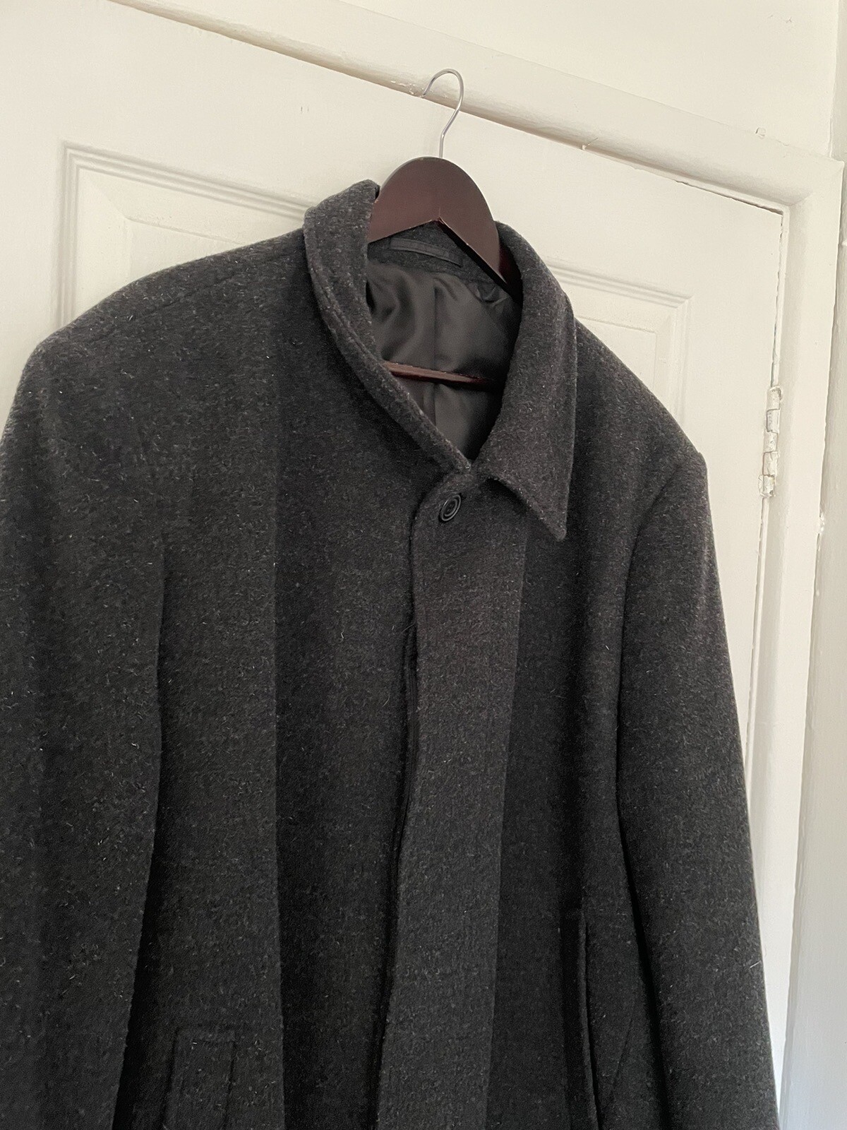 Henley & Knight Grey Mens Wool & Cashmere Coat Size 2XL 5254 New eBay