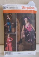 Simplicity sewing pattern 2851 Victorian saloon bar maid size uk 6-12