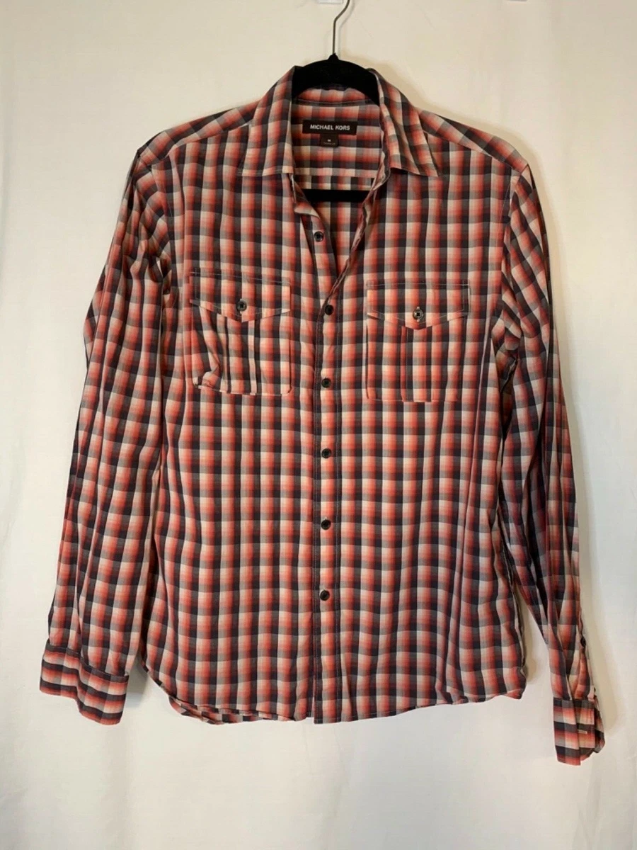 Michael kors shirts mens brown cheap