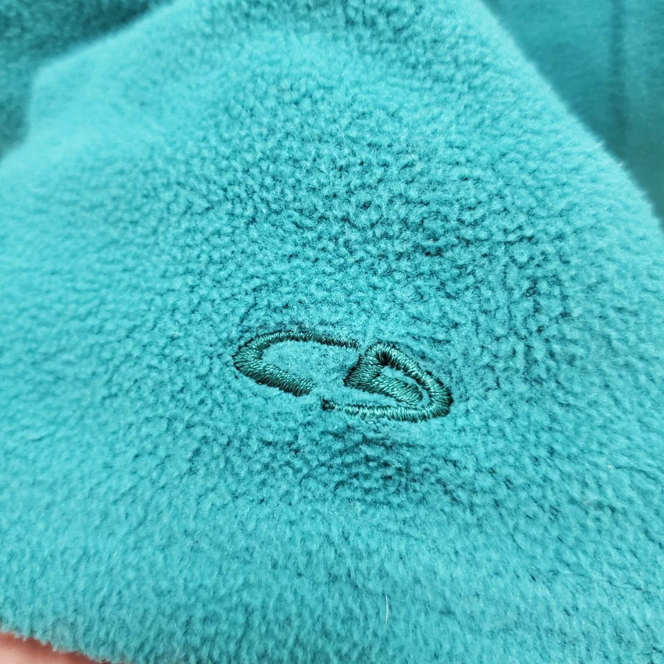 C9 by Champion Womens Turquoise Gray 1/4 Mock Neck Long Sleeve Fleece Pullover M - Image 3 of 4