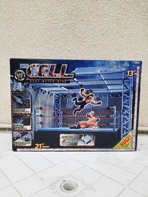 WWE Wrestling THE CELL Cage Match Ring Jakks Giochi Preziosi Rare New Sealed