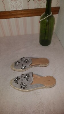 Halogen Women Blythe Embellished Espadrille Mule stone suede  display picture 1