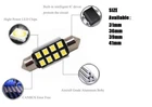 12V Car LED Bulbs 8 SMD Xenon White Lights Canbus Festoon Interior Inside Plate