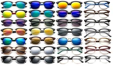 Classic Sunglasses Clear Lens Eyewear Malcolm X Styles Retro Vintage UV 100%