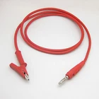 4mm Banana Plug Leads Alligator Clip Connector Silicone Cables High Voltage Test