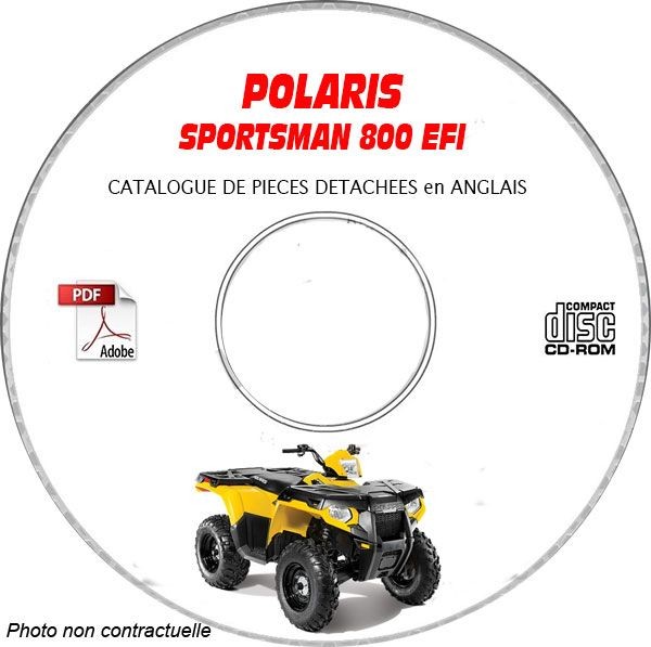 Catalogue pieces Polaris Sportsman 800 EFI CDROM en anglais