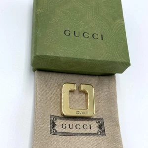 Gucci manchette d'oreille carrée or GP bijoux accessoires unisexes or popularité cool