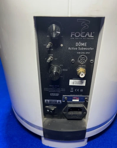 FOCAL DOME SUB BP374 8" 100 Watt Active Subwoofer White 42Hz - 200Hz