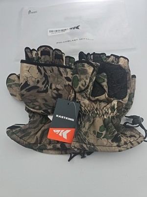KastKing PolarBlast Ice Fishing/Ski Gloves Convertible 3M Thinsulate Large New 