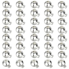 40Pcs round Crimp Beads for Jewelry Making Metal Spacer Beads Stopper Crimp Char
