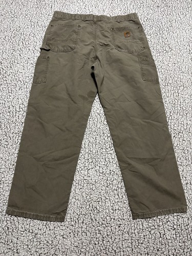 VTG Carhartt Double Knee Carpenter Work Pants B195 LBR 40x32 - 第 4/15 張圖片