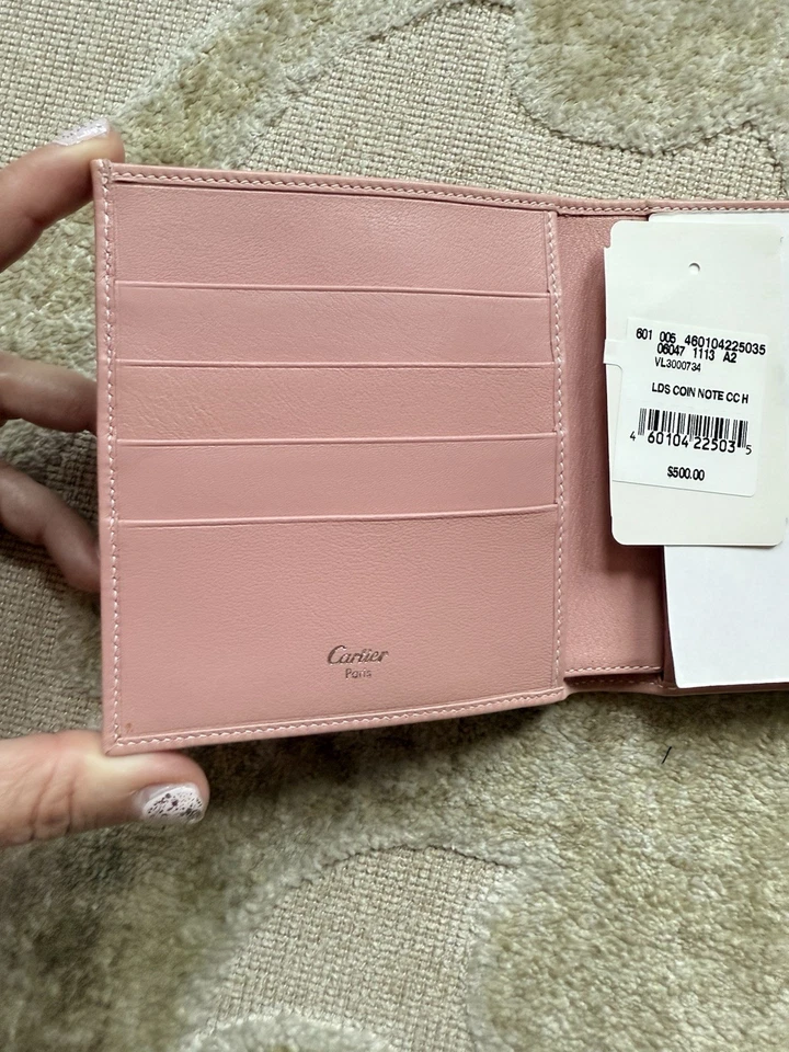 Cartera Cartier de cuero rosa con detalle de anillo Foto 3 de 4