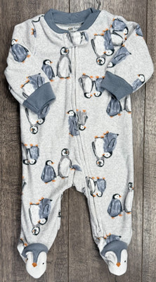 Baby Boy Clothes Just One You Carter's 3 Month Fleece Penguin Footed Outfit