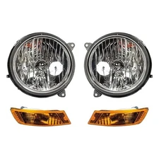 For Jeep Liberty 05-07 4-Piece Kit (Driver and Passenger Side Headlights, Driver
