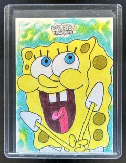 2025 Topps Cromo Bob Esponja Pantalones Cuadrados 25th Dan Contois Boceto Automático #1/1