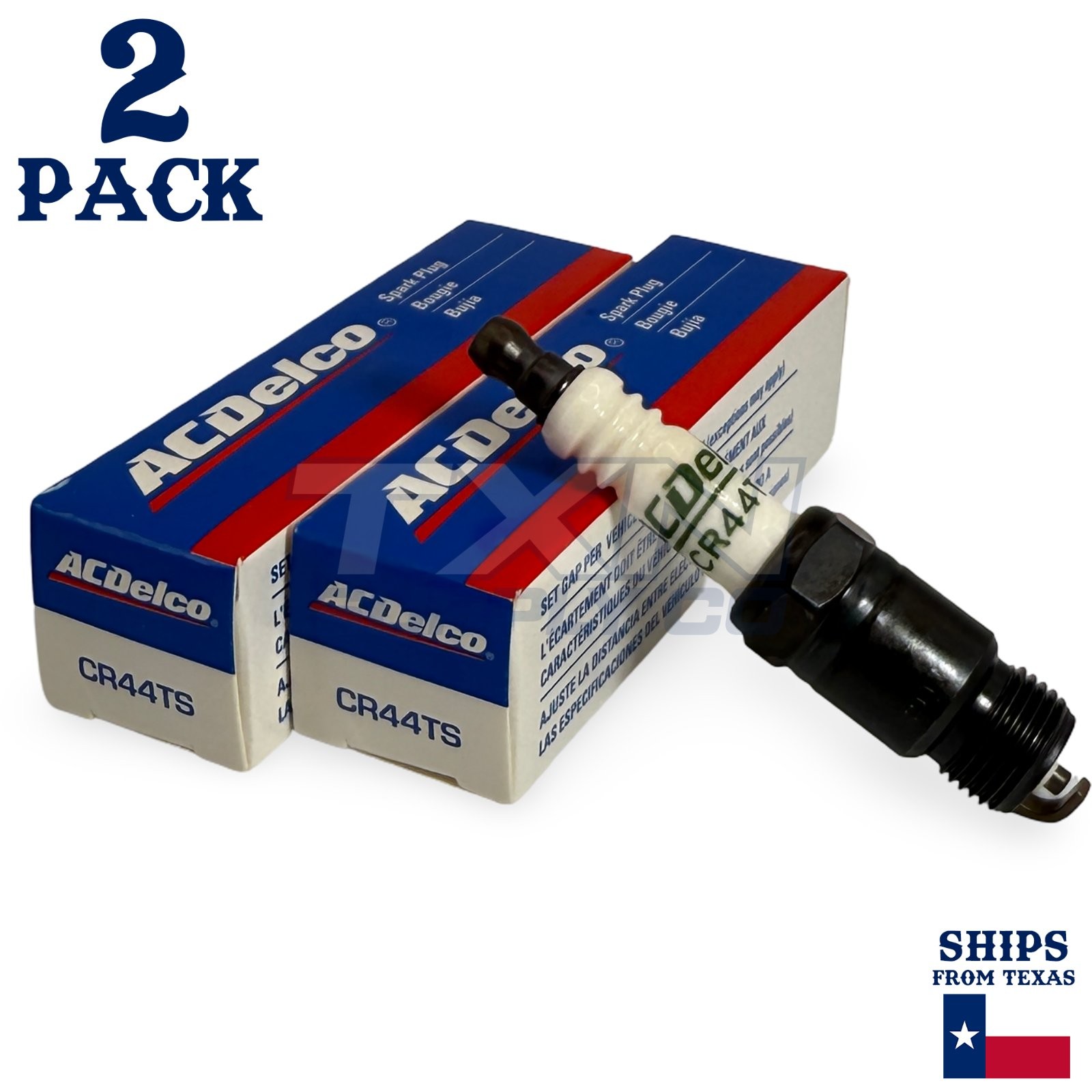 2 Pack Genuine GM ACDelco Spark Plugs CR44TS