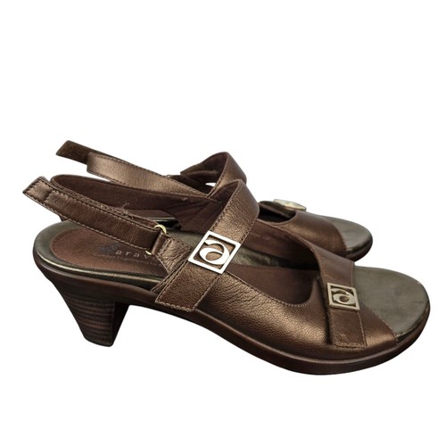 Aravon by New Balance Ava Damen-Sandalen Größe 10 AA bronzefarben Blockabsatz Knöchelriemen - Bild 4 von 12