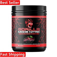 Gorilla Mode Nitric Upgraded Stimulant Free Pre-Workout   Best Tasting and Mo...