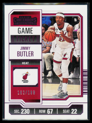 2023-24 Panini Contenders - Jimmy Butler #69 Pink Game Ticket SP/199