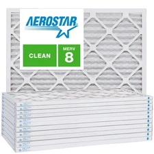 16 1/2x21 1/2x1 AC and Furnace Air Filter by Aerostar - MERV 8, Box of 12