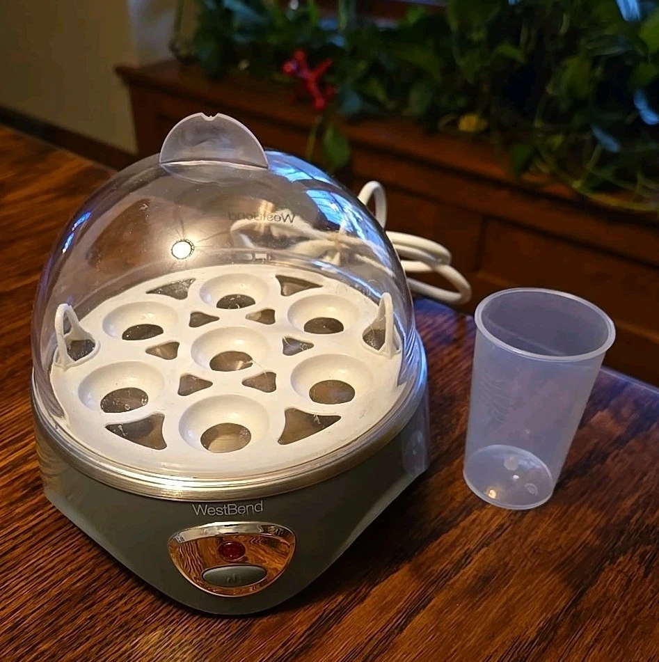 West Bend Egg Cooker 7 Egg Capacity Hard Boiled Eggs or Poaching 87628 Tested!
Opens in a new window