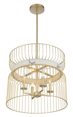Minka Lavery 3394 Park Slope 4 Light 20"W Multi Light Pendant - Nouveau Gold - Picture 9 of 11