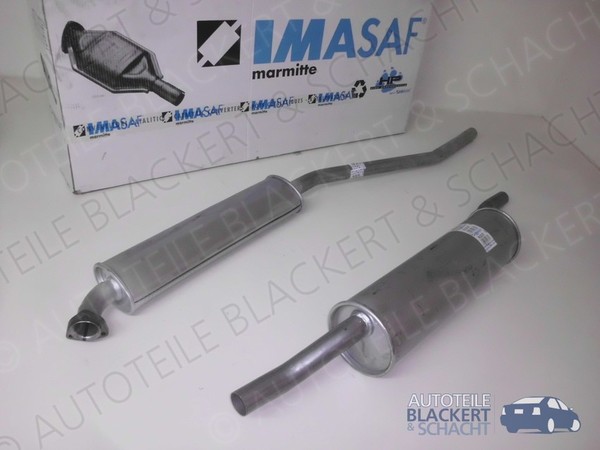 Imasaf Auspuffset Mitteltopf + Endtopf für BMW 5Er E28 518 + 518I 1981-1986-image