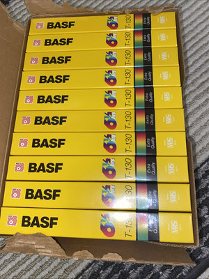BASF T-130 Blank VHS Tapes Lot Of 10 New