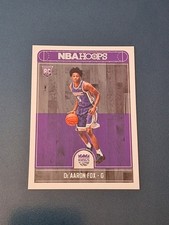 De'Aaron Fox 2017-18 Panini NBA Hoops Rookie Card #255 RC San Antonio Spurs